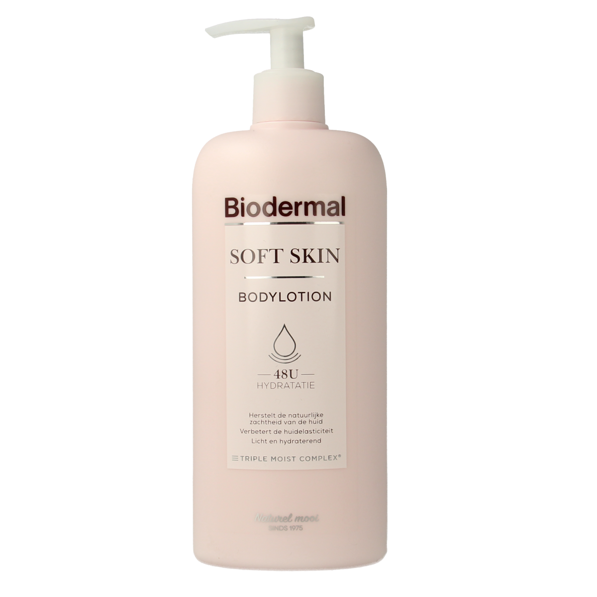 Biodermal Bodylotion Soft Skin 400ml, moisturizing body care product with smooth, soft skin finish, in a white bottle.