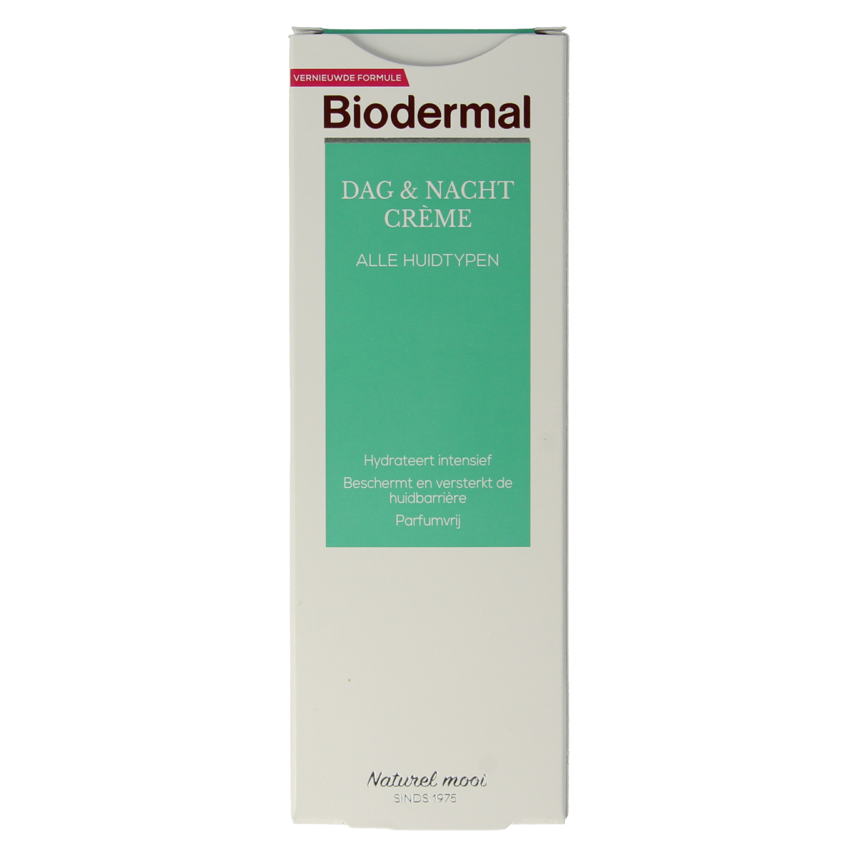 Biodermal day and night face cream in a 100ml jar, providing skincare for healthy, hydrated skin.