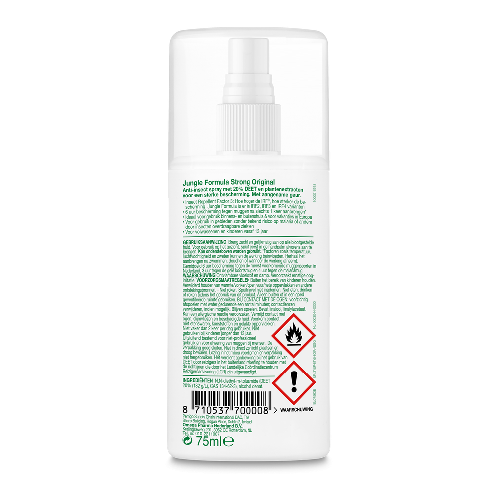 Jungle Formula Strong original 75ml insect repellent spray for mosquito and insect bites, with natural ingredients.