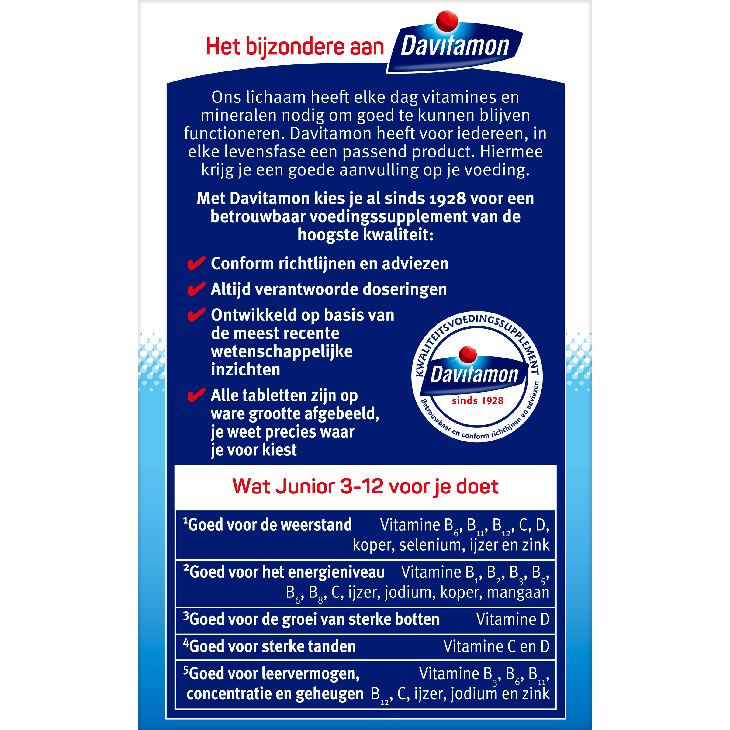 Davitamon Junior banana-flavored multivitamin chewable tablets for children aged 3-12, 120 count, vitamin supplement.