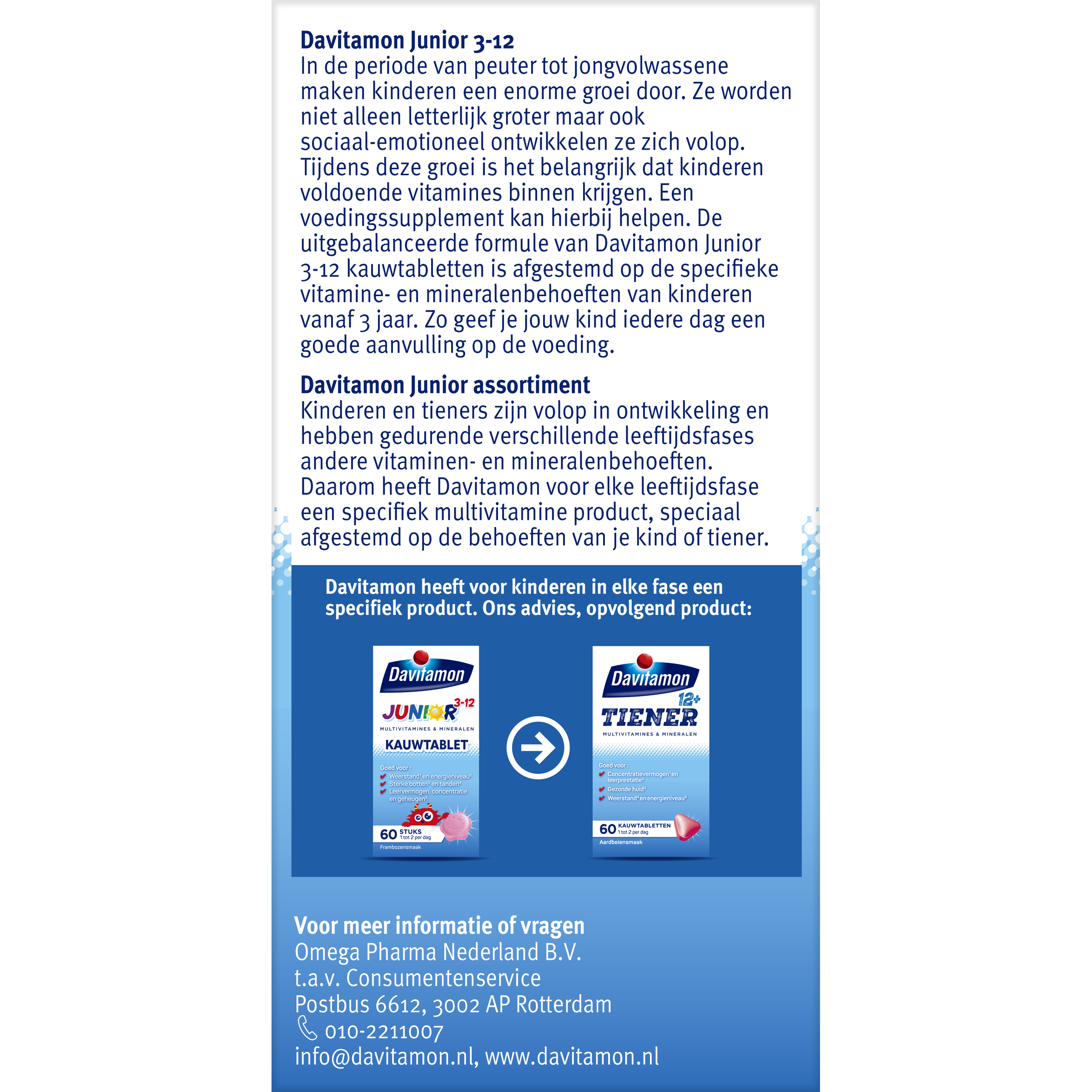Davitamon Junior 3+ raspberry flavored chewable multivitamin tablets for children, 60 count, vitamin and mineral supplement.