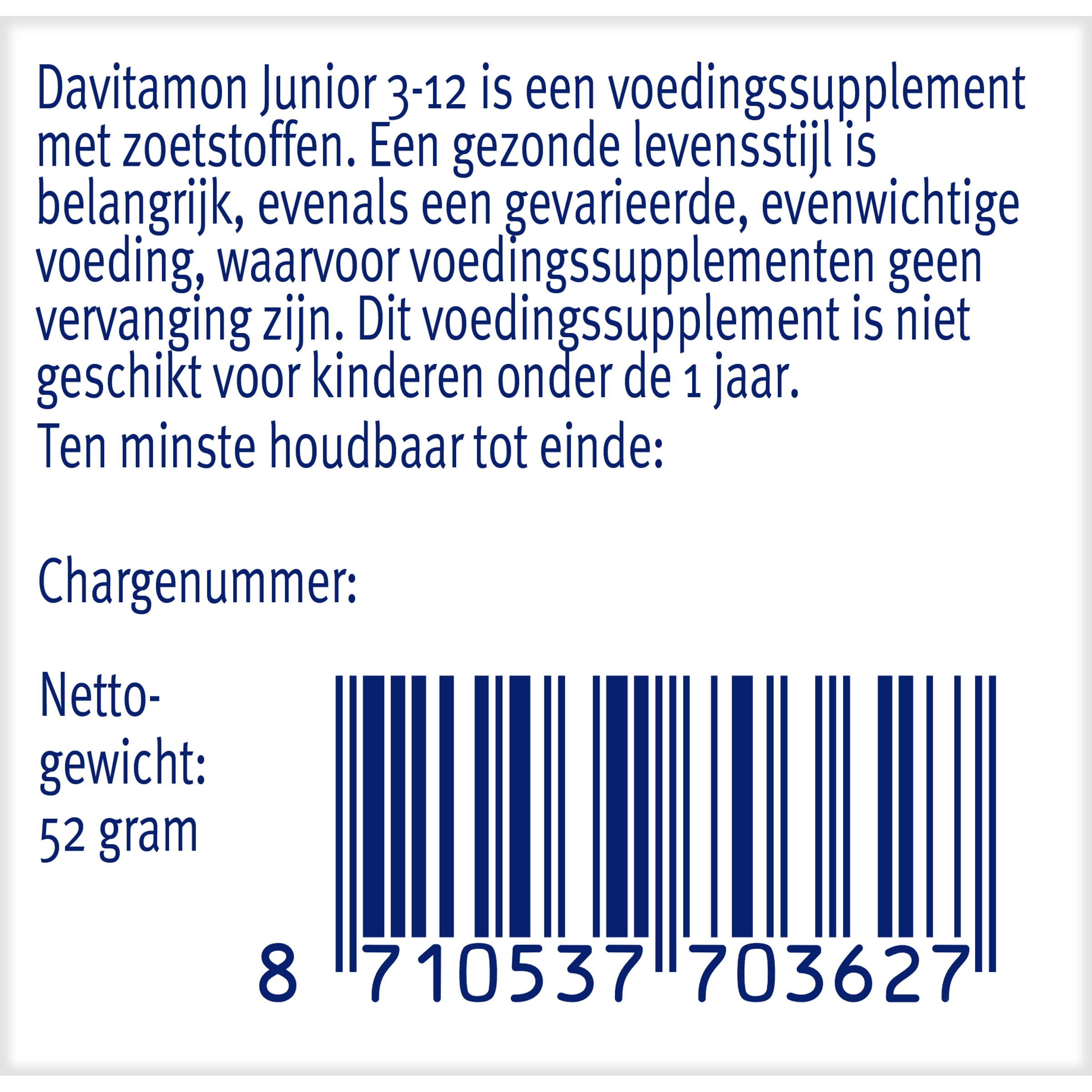 Davitamon Junior 3+ raspberry chewable multivitamin tablets for children, showing the colorful packaging and tablets.