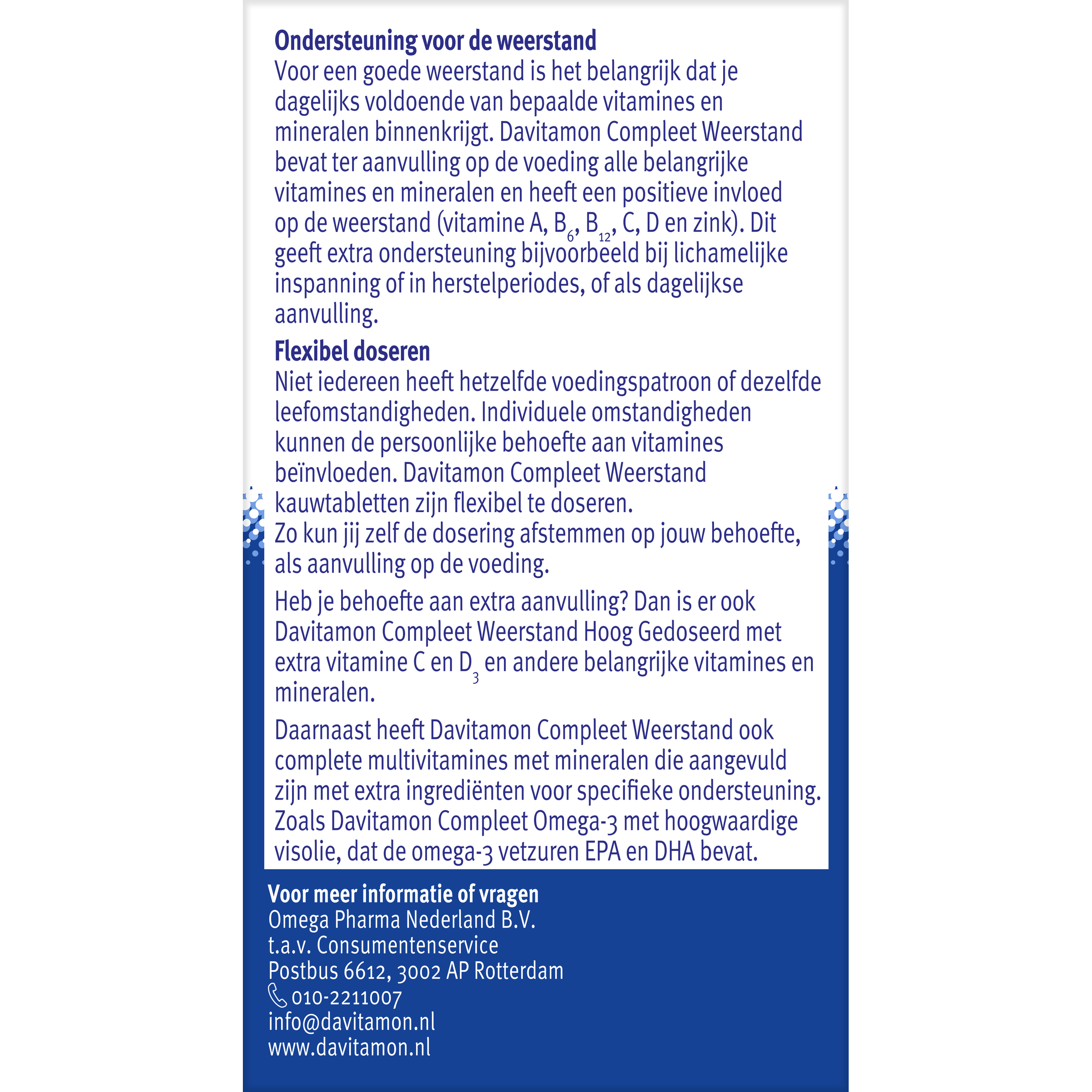 Davitamon Compleet weerstand multivitamine kauwtabletten in bosvruchten smaak, 60 tablets, dietary supplement for immune support