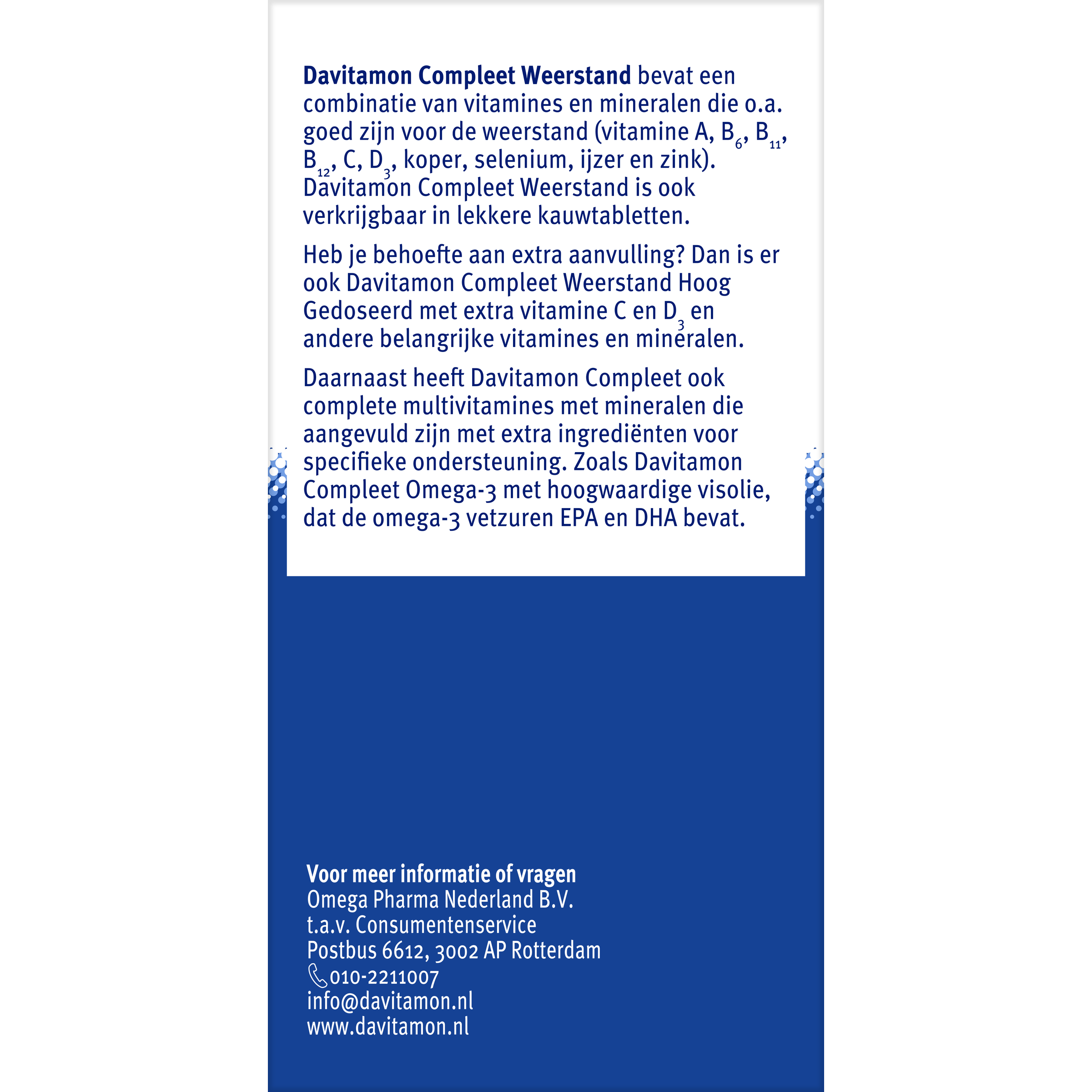 Davitamon Compleet Weerstand multivitamine dragees in a blister pack, dietary supplement for immune support