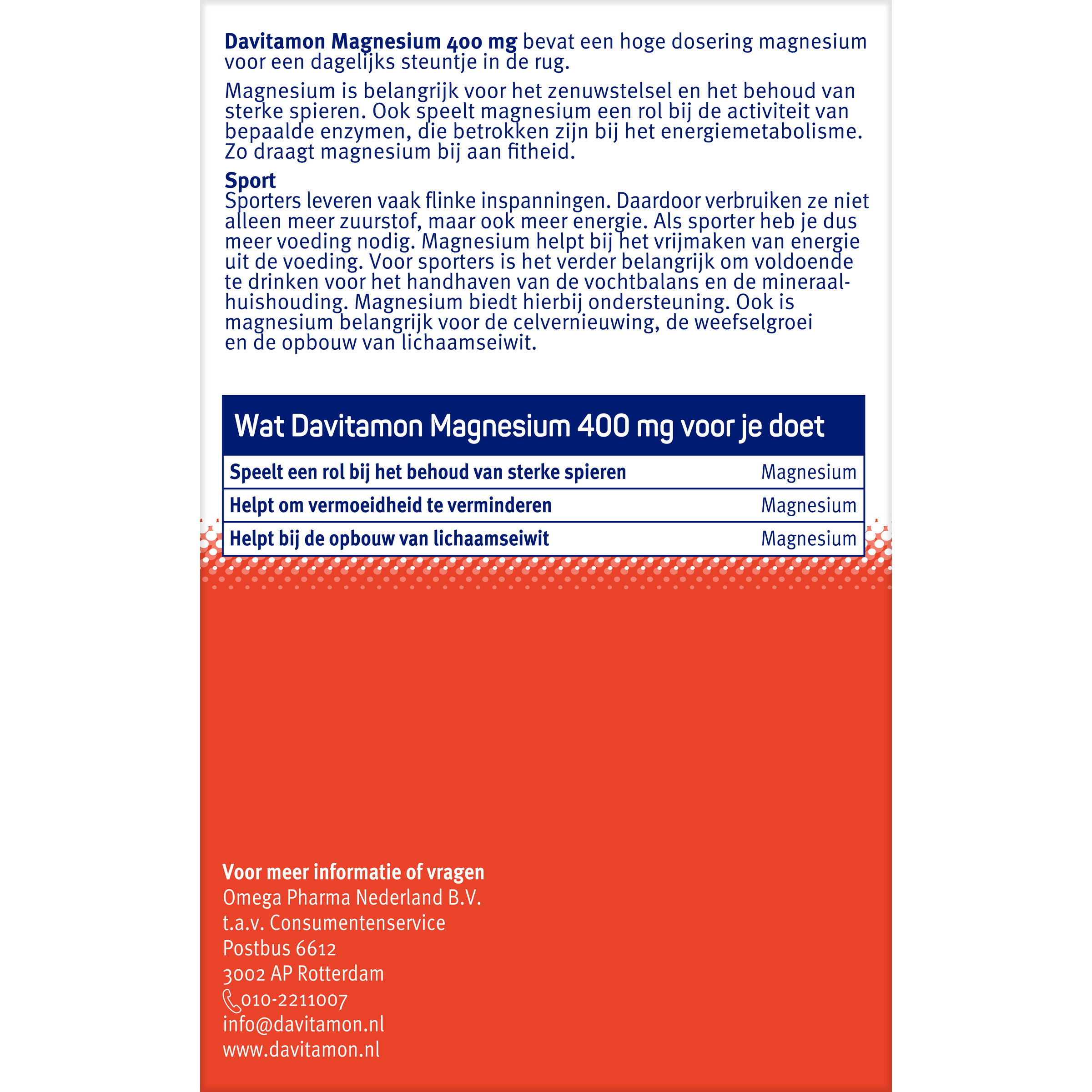Davitamon Magnesium 400mg mineral tablets in a blister pack, showing 30 tablets for dietary magnesium supplement.