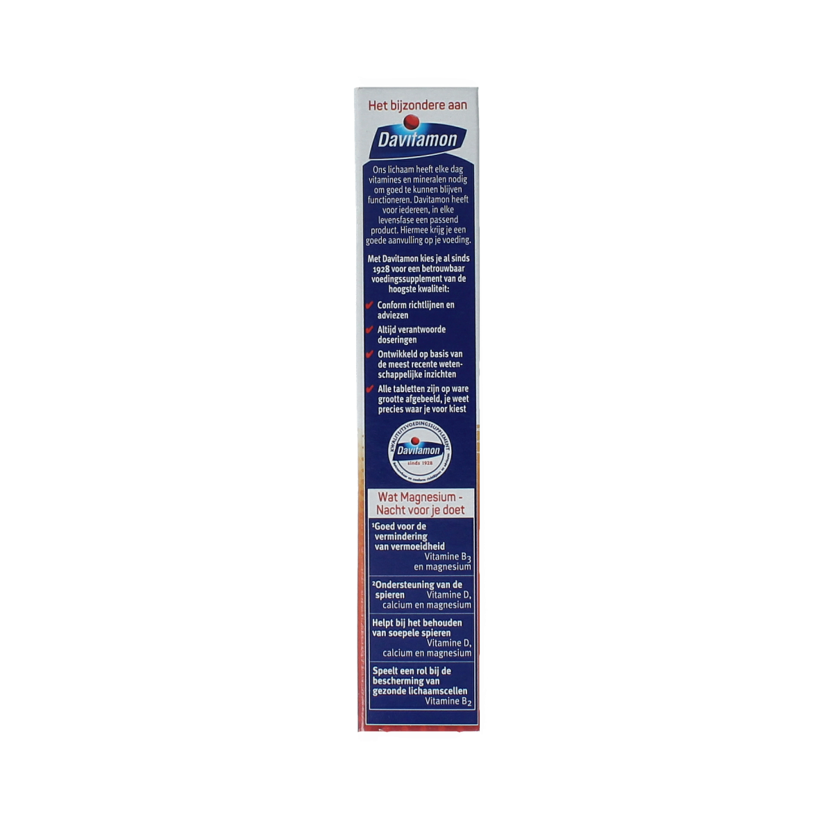 Davitamon Magnesium speciaal voor de nacht, 30 tabletten, mineralen supplement in een doos met tabletten