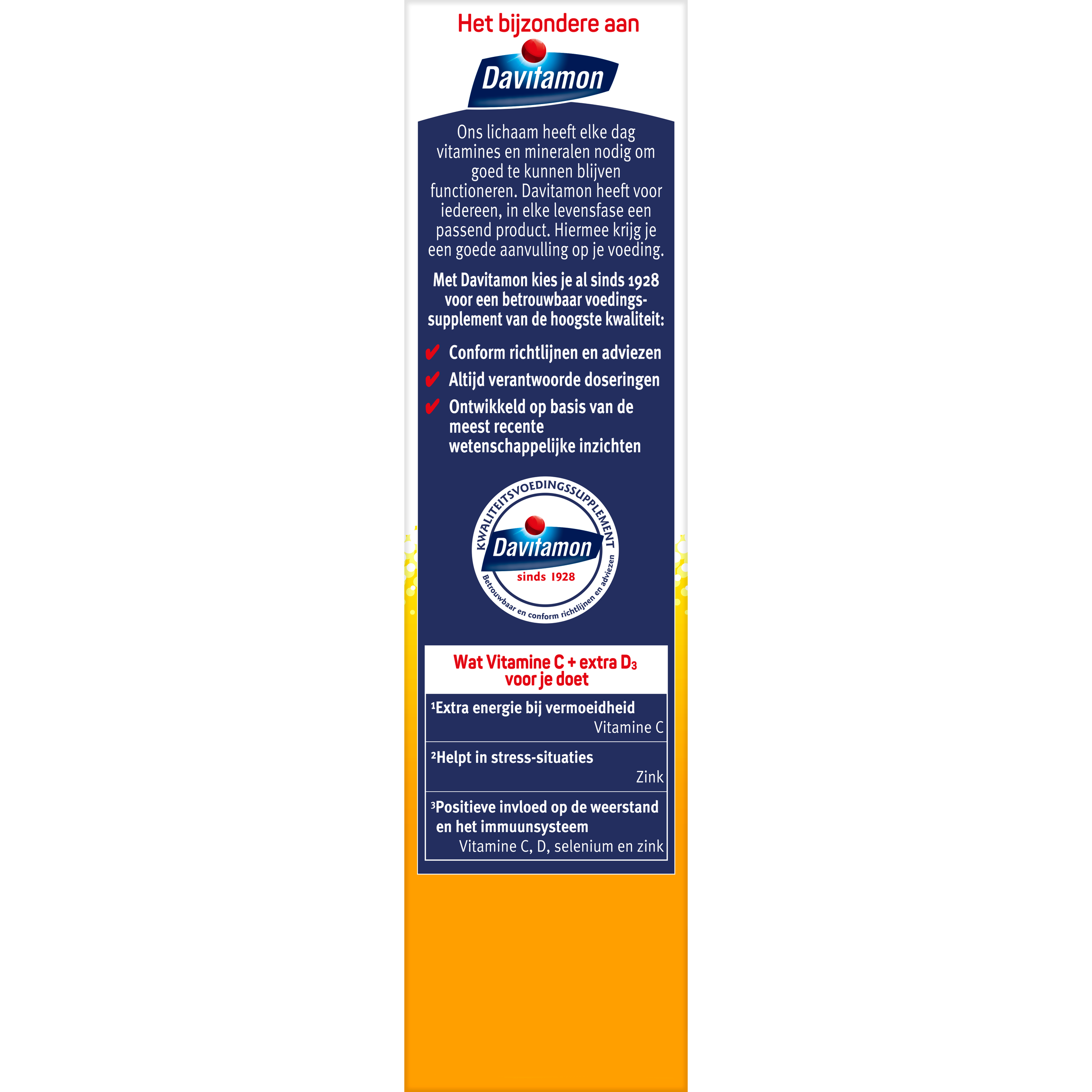 Davitamon Vitamin C time release tablets, multi-vitamin supplement, 42-count package displayed in the image.