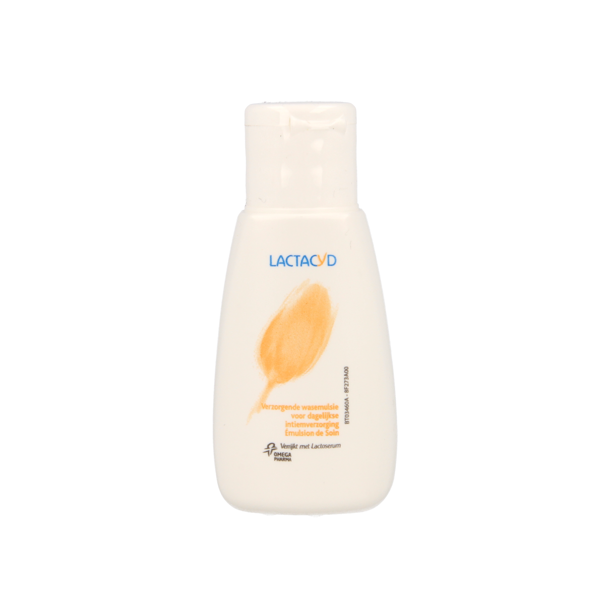 Lactacyd Wasemulsie verzorgend, 50ml, feminine hygiene product by Lactacyd, showing the bottle and packaging.