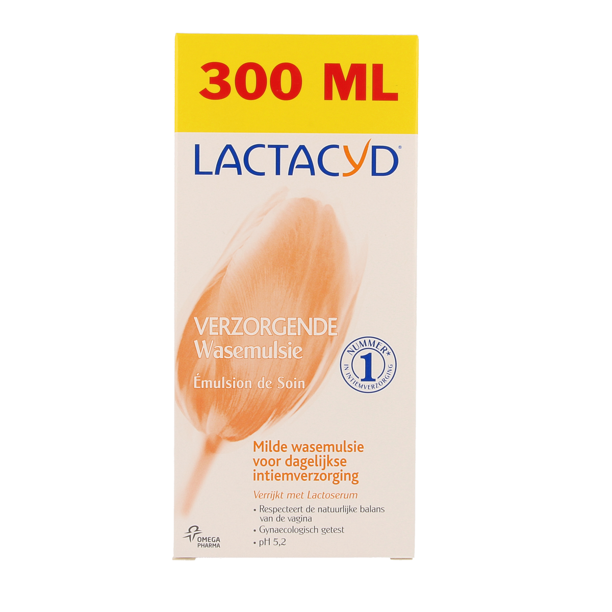 Lactacyd Wasemulsie verzorgend feminine hygiene wash in a 300ml bottle, designed for women’s intimate care.