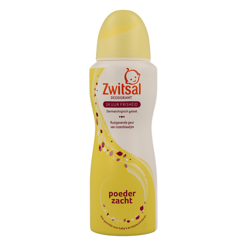 Zwitsal soft deodorant spray in 100ml bottle with a light, gentle fragrance for everyday freshness.