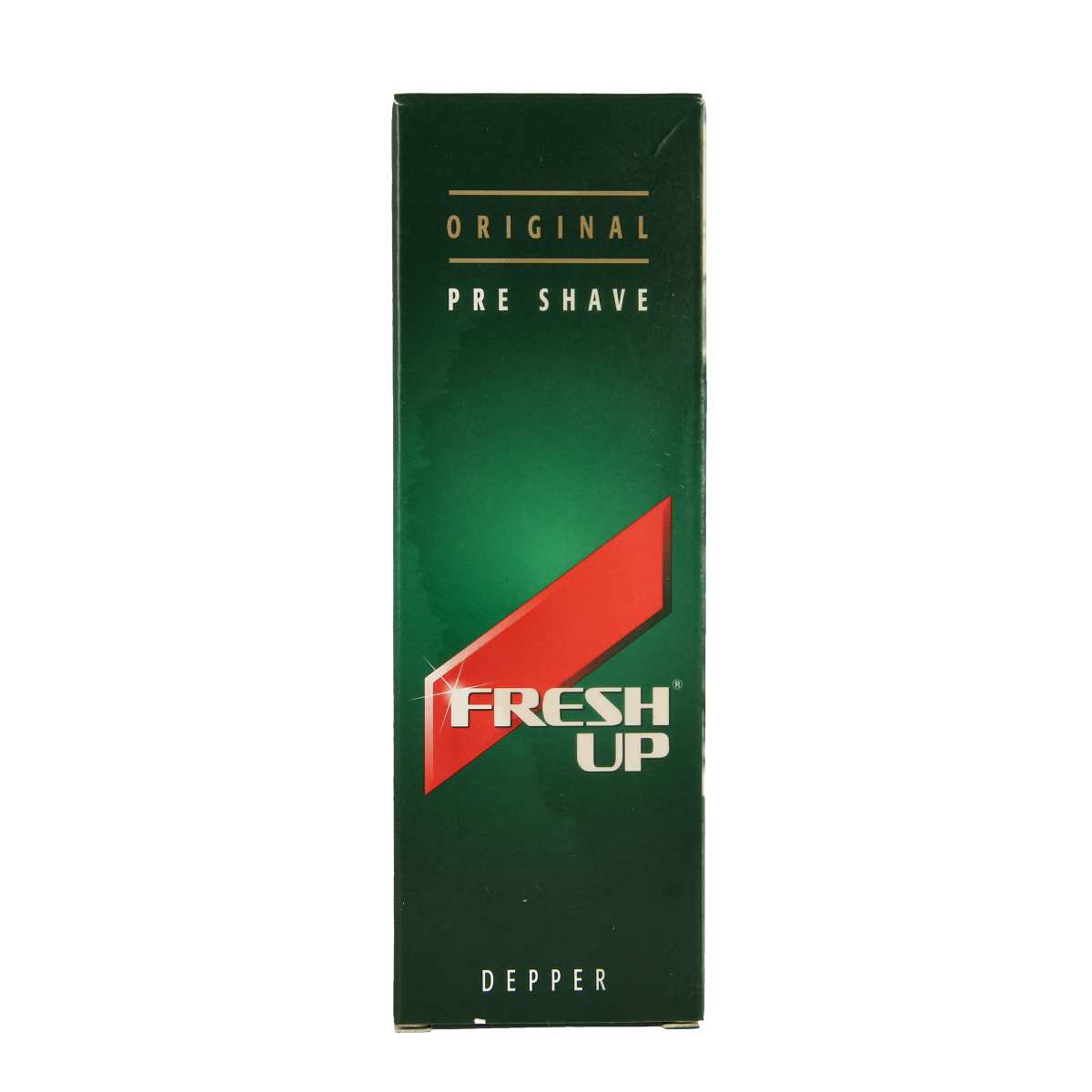 Fresh Up Original pre-shave depper bottle, 100ml, for shaving and hair removal, with a clear label and pump dispenser.