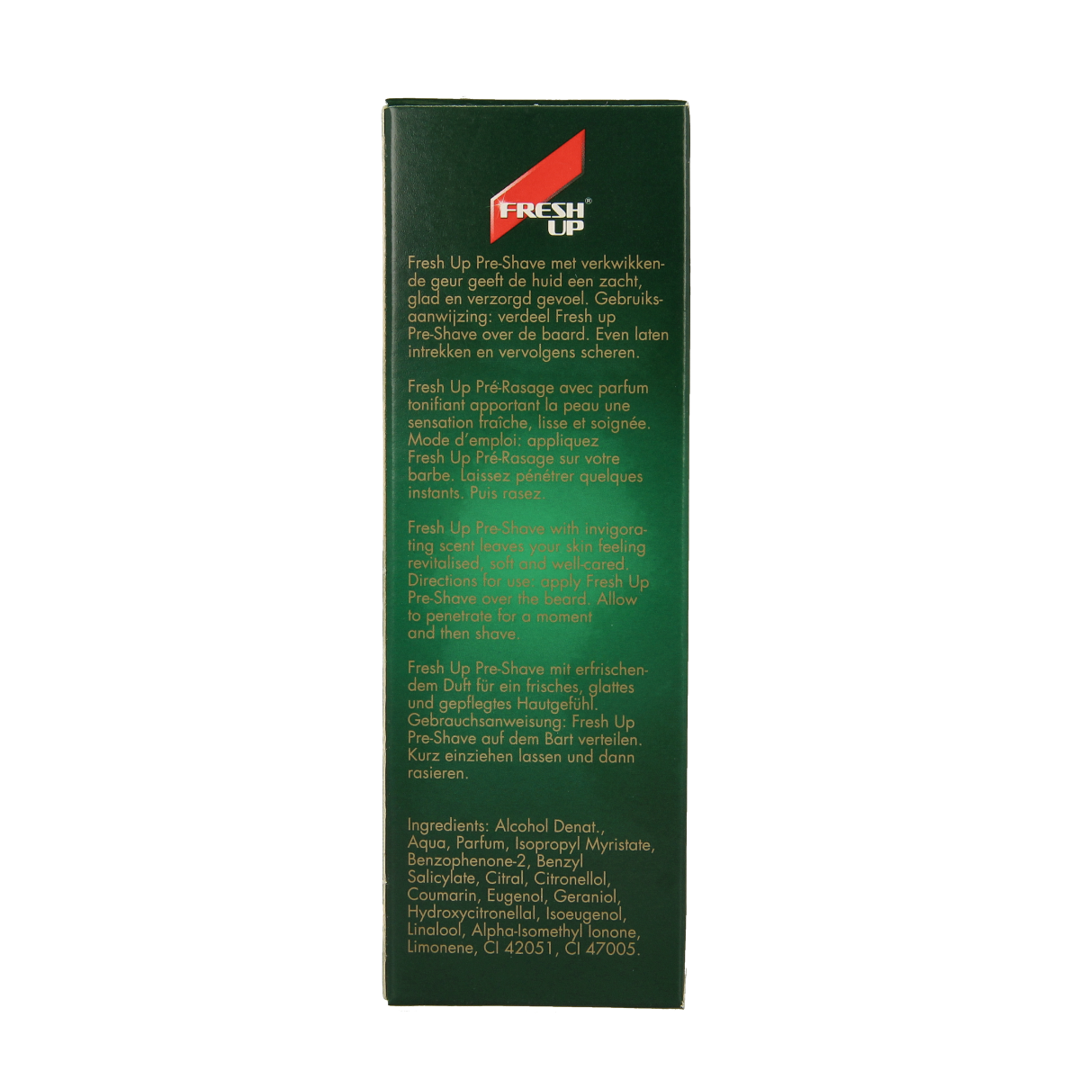 Fresh Up Original pre-shave depper in 100ml bottle, used for shaving and hair removal preparation.