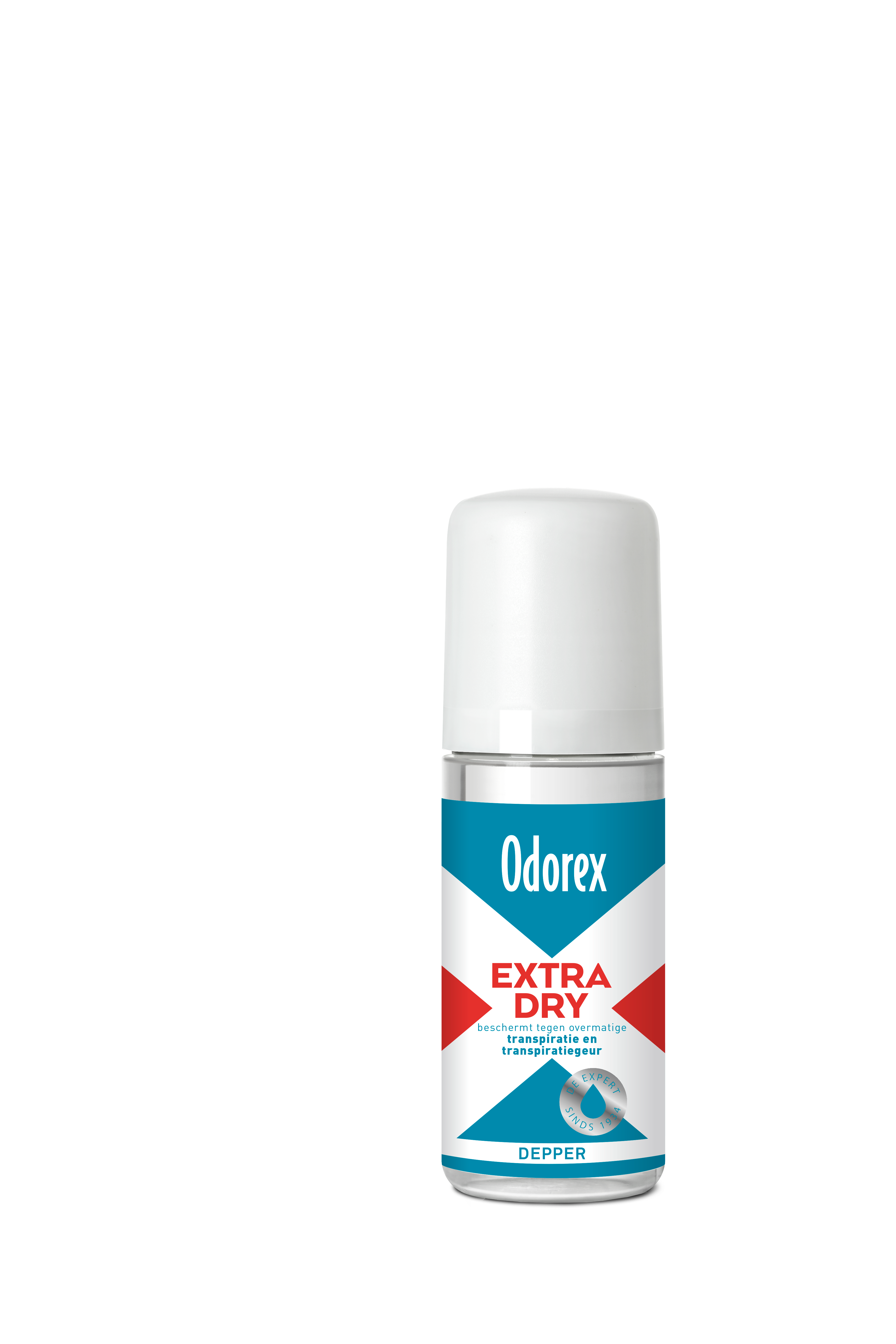 Odorex Extra Dry Deodorant 50ml bottle with clear cap and label, designed for long-lasting freshness and odor control.