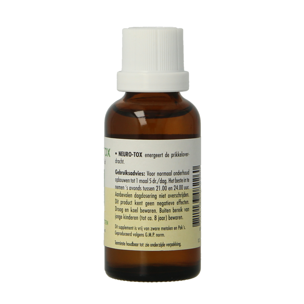 Vita Neuro tox herbal supplement bottle, 30ml, with label showing product details and branding.