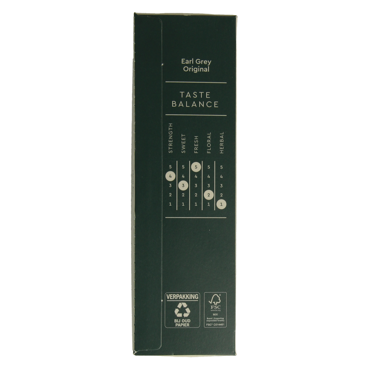 Simon Levelt Earl Grey bio tea in 20 tea bags, featuring aromatic citrus and bergamot flavor in biodegradable packaging.