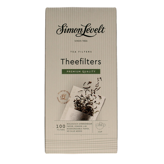Simon Levelt coffee and tea filter paper, 1 cup size, with 100 disposable paper filters for brewing tea or coffee.