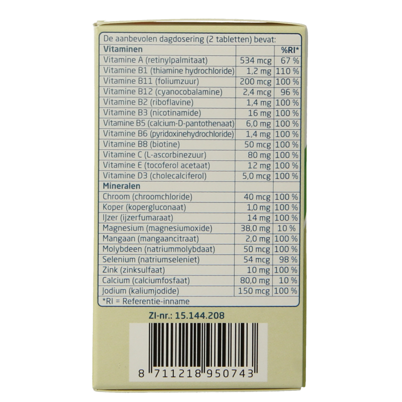 Teva multivitamin supplement with 100 tablets, showing the colorful bottle and label of the complete vitamin multi.
