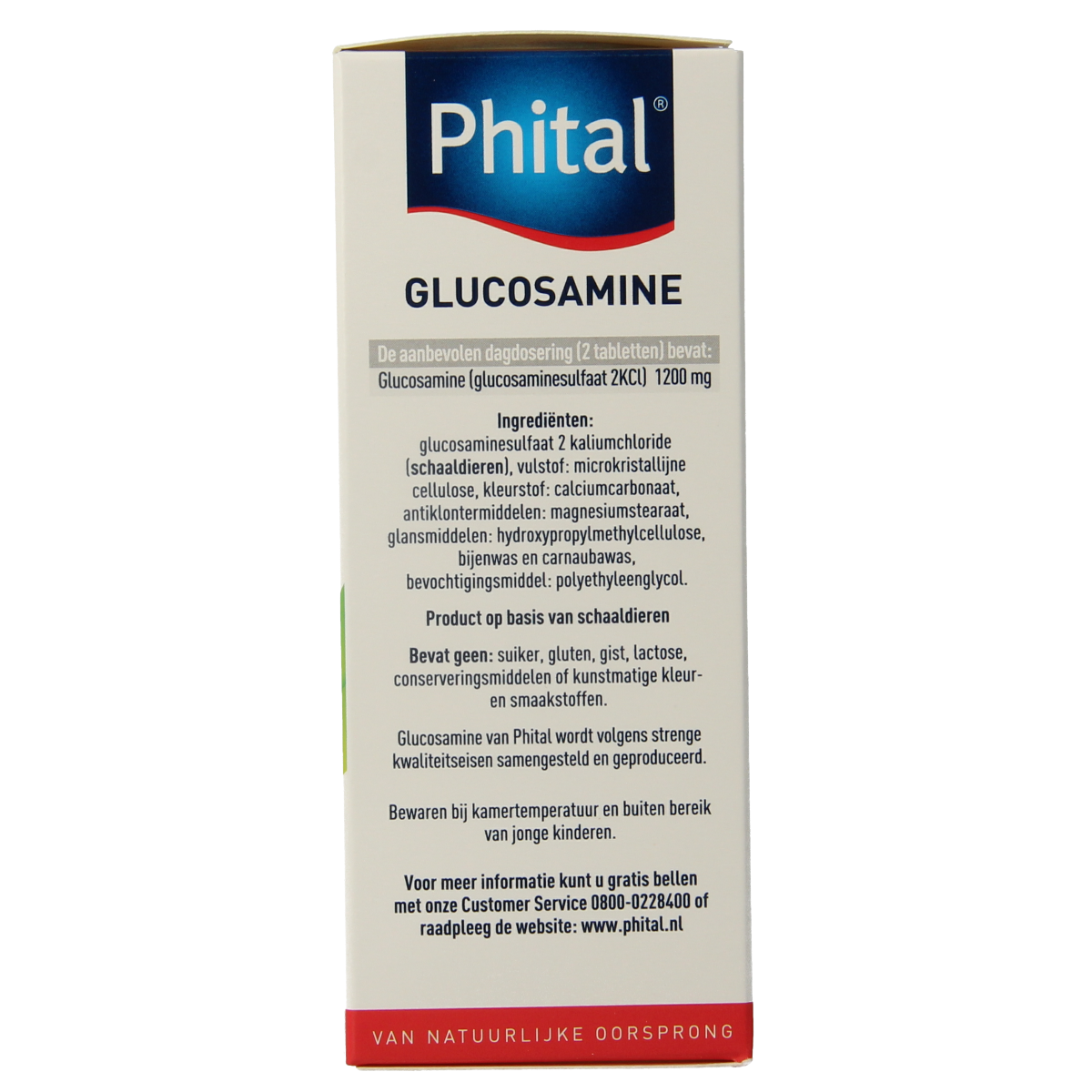 Phital Glucosamine mineral tablets in a bottle, showing 60 tablets for joint support and mineral supplementation.