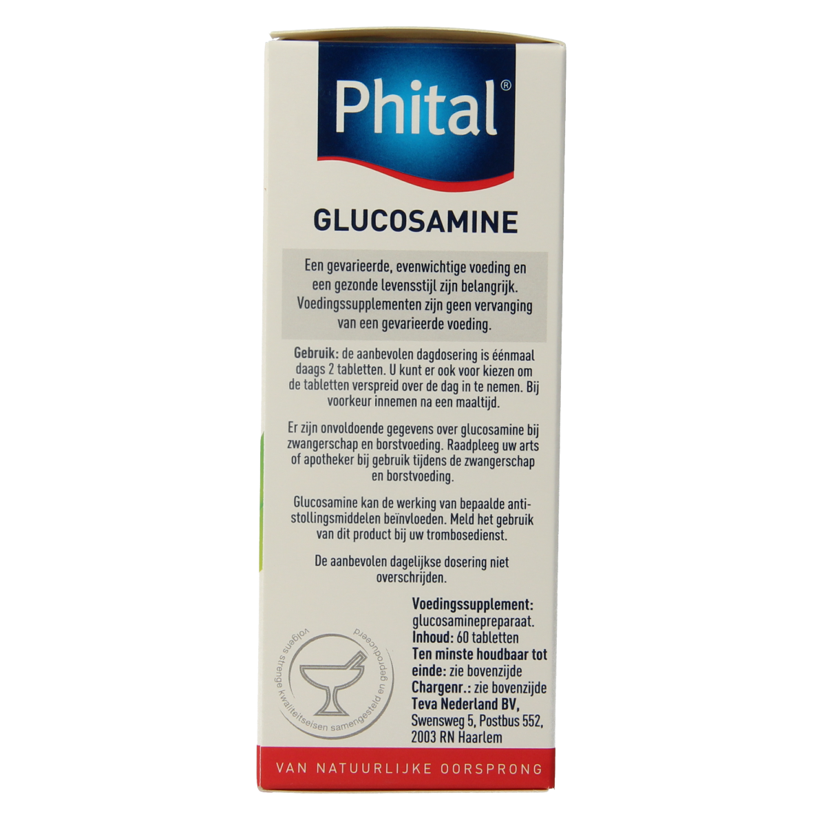 Phital Glucosamine mineral supplement bottles with 60 tablets, designed for joint health and mobility.