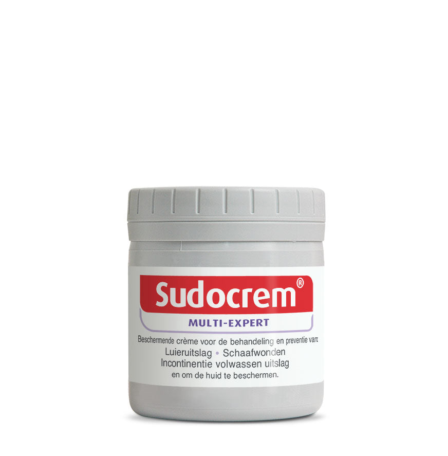 Sudocrem Multi Expert 125g jar for baby and toddler skin care, with soothing and protective properties, shown in the image.