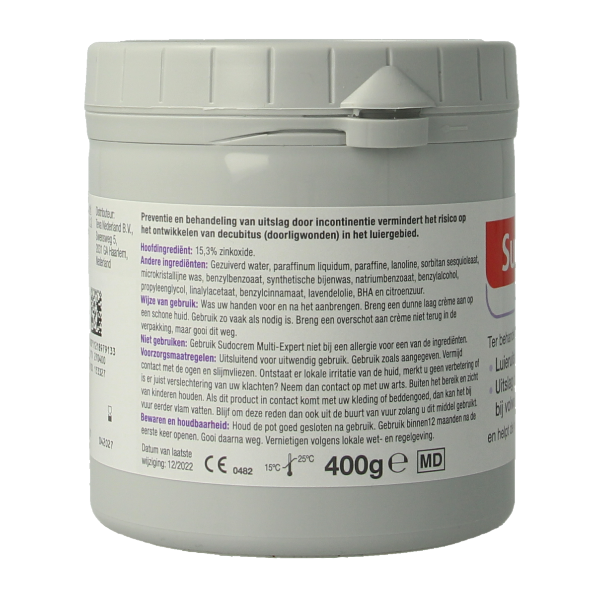 Sudocrem Multi Expert 400g jar for baby and toddler skin care, featuring the iconic Sudocrem brand packaging.