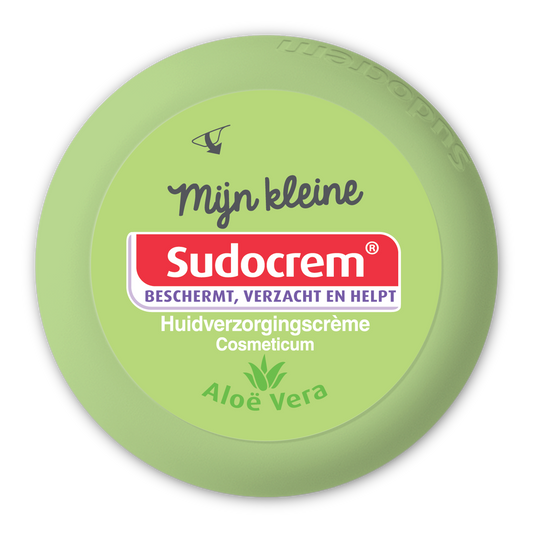 Sudocrem Mijn Kleine Sudocrem Aloe Vera baby and toddler skincare cream in 22g tube, featuring soothing aloe vera for gentle skin care.