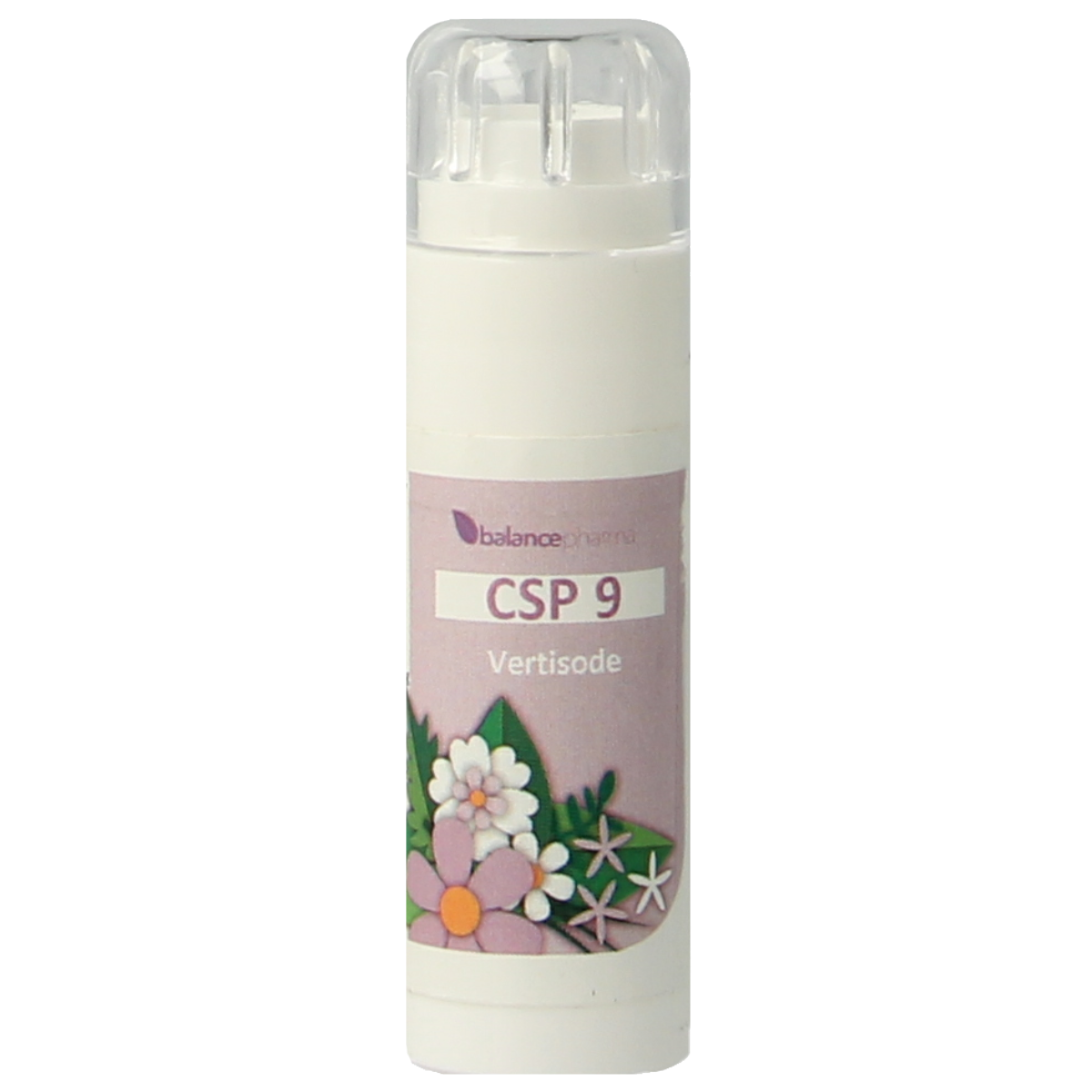 Balancepharma CSP 009 Vertisode Causaplex herbal supplement, 6 grams, in a clear container with natural herbs and packaging.