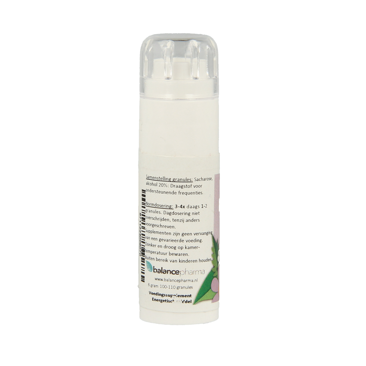 Balancepharma Pollen Stof Alleroplex herbal supplement in a 6g container, used for allergy relief and natural health support.