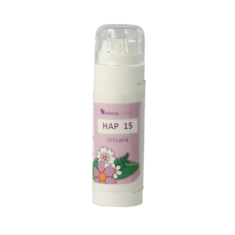 Balancepharma Urticaria Allergoplex herbal supplement in a 6 gram package, designed for allergy relief and natural health support.