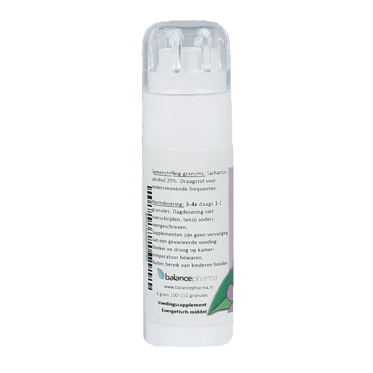 Balancepharma Schaal schelpdieren allergoplex herbal supplement in a 6g container, designed for allergy relief.