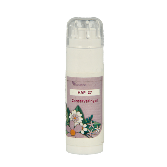 Balancepharma Conserveringen Allergen-Complex herbal supplement in a 6g container with fresh, natural herbs and packaging.