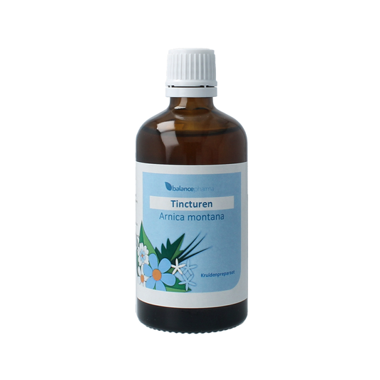 Balancepharma Arnica Montana tincture in a 100ml bottle, herbal remedy from kruidpreparaten line, natural medicine for soothing effects.