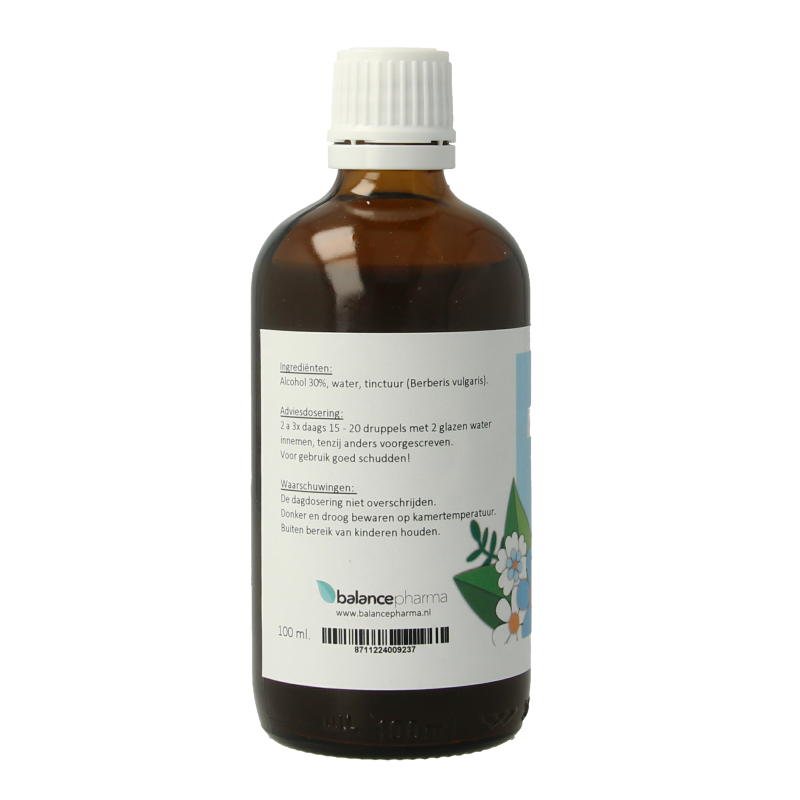Balancepharma Berberis vulgaris herbal tincture in a 100ml bottle, part of Balancepharma's herbal preparations line.