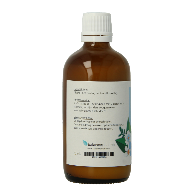 Balancepharma Boswellia tincture bottle, herbal supplement in 100ml container, natural herbal extract for wellness.