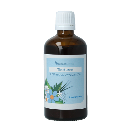 Balancepharma Crataegus oxyacantha tincture in 100ml bottle, herbal supplement from Kruidenpreparaten line, for heart health support.