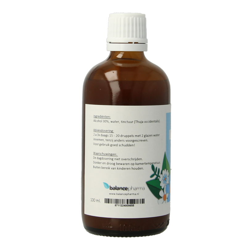 Balancepharma Thuja occidentalis tincture in a 100ml bottle, herbal remedy from Balancepharma, natural plant extract for wellness