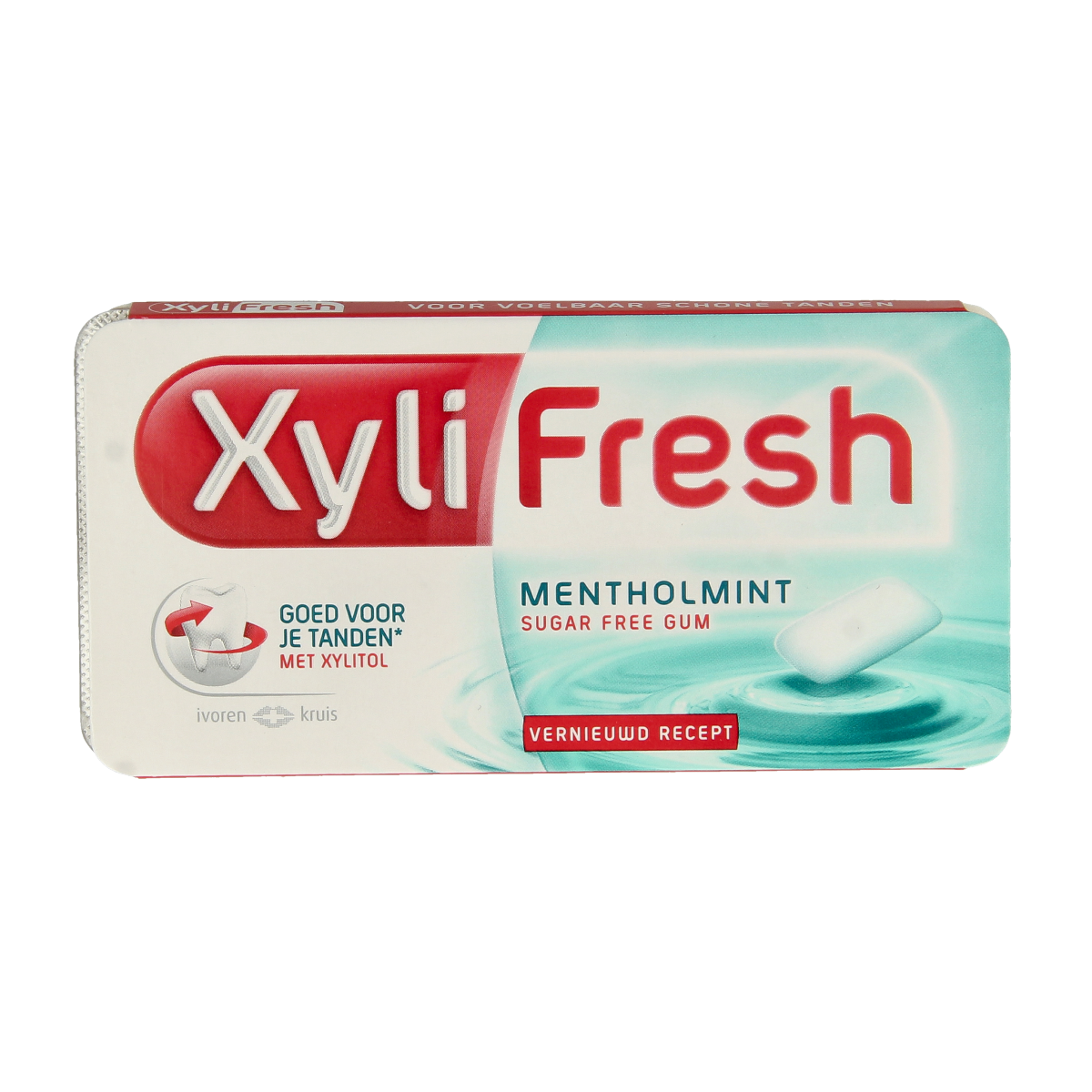 Xylifresh Mentholmint snoepgoed, a single piece of fresh mint-flavored candy from the Xylifresh brand.