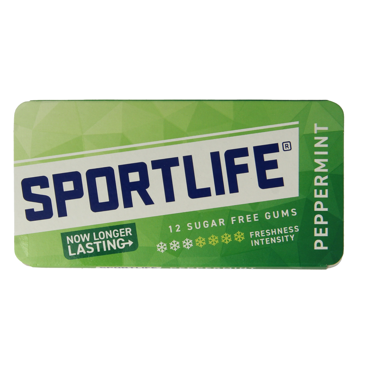 Sportlife Peppermint green pack of snoepgoed, showing individually wrapped mint candies in a vibrant green package.