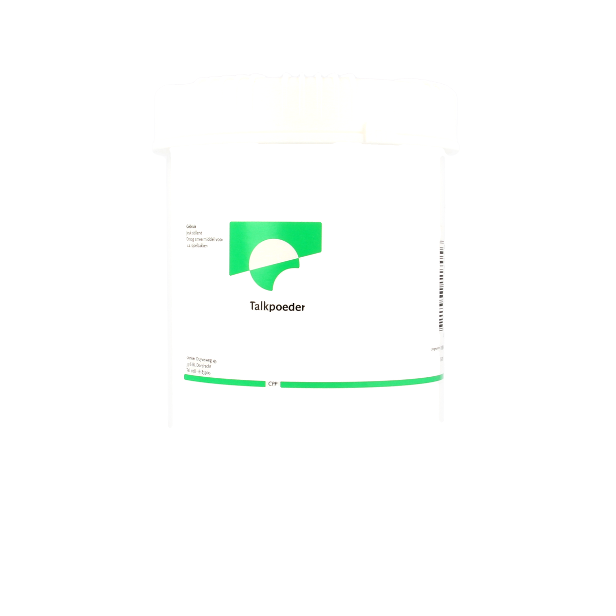 Chempropack Talkpoeder body powder in 500g container, ideal for personal body care and freshness.