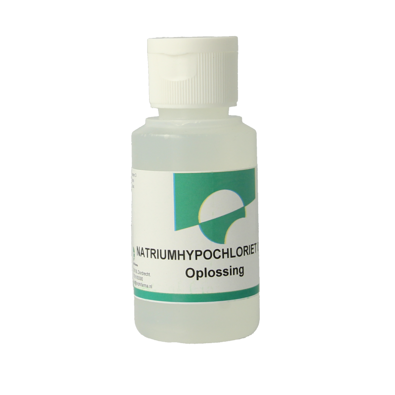 Orphi Natriumhypochloriet 0.5% cleaning solution bottle, 100ml, used for disinfection and sanitation in cleaning products.