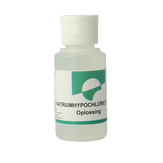 Orphi Natriumhypochloriet 0.5% cleaning solution bottle, 100ml, used for disinfection and sanitation in cleaning products.