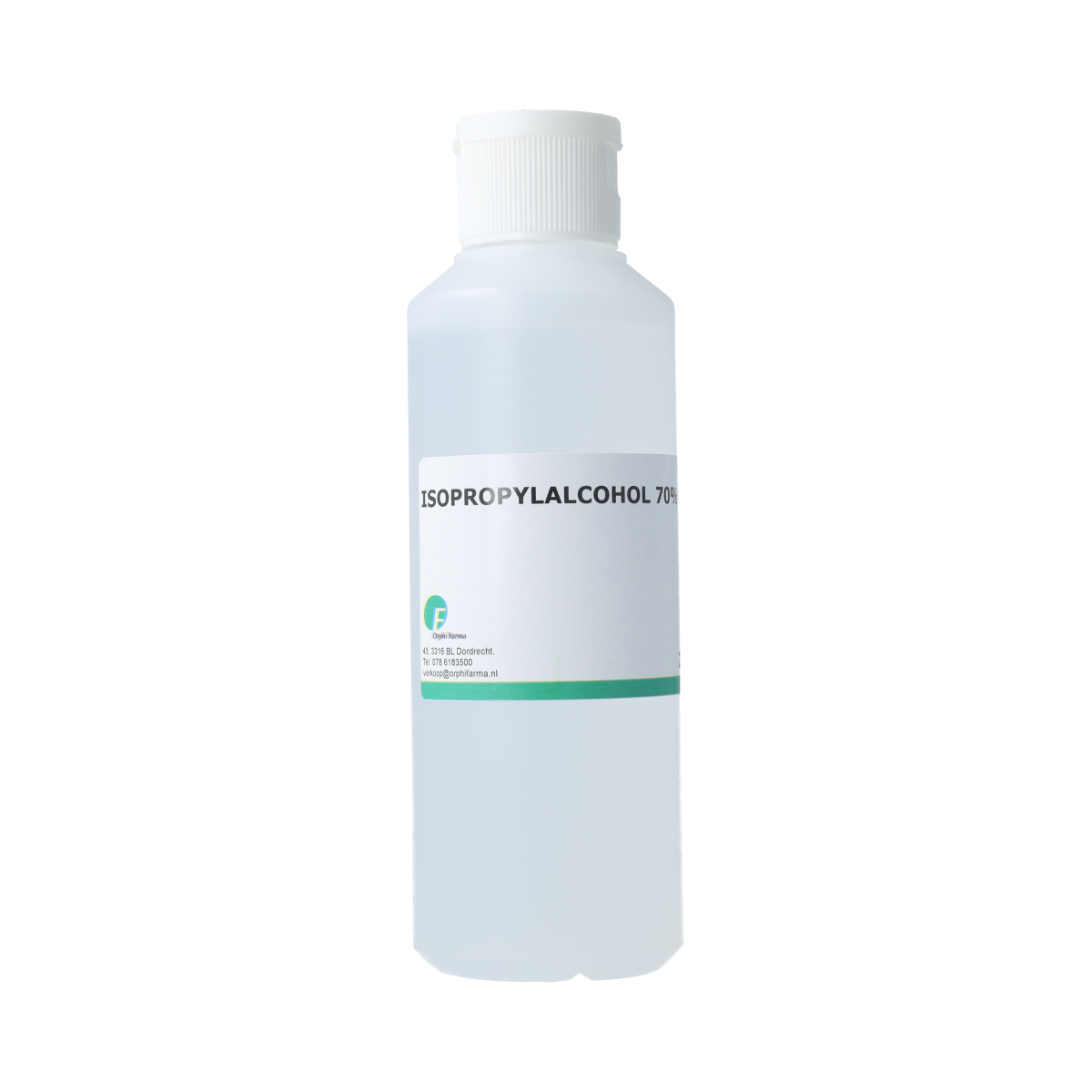Orphi 70% Isopropyl Alcohol cleaning solution in a 250ml bottle, used for disinfecting and sanitizing surfaces.