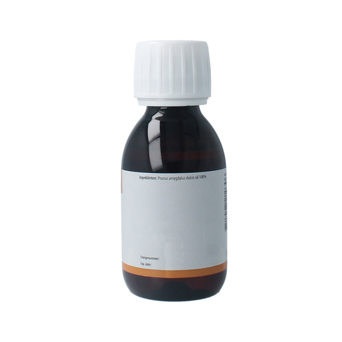 Chempropack Amandelolie 110ml, natural almond body oil, moisturizing skincare product with a clear bottle and almond oil inside.