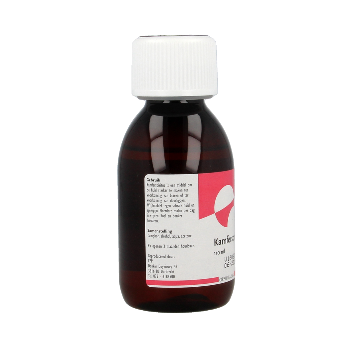 Chempropack Kamferspiritus 110ml bottle, a cleaning product with clear liquid, label details visible for household disinfectant use.