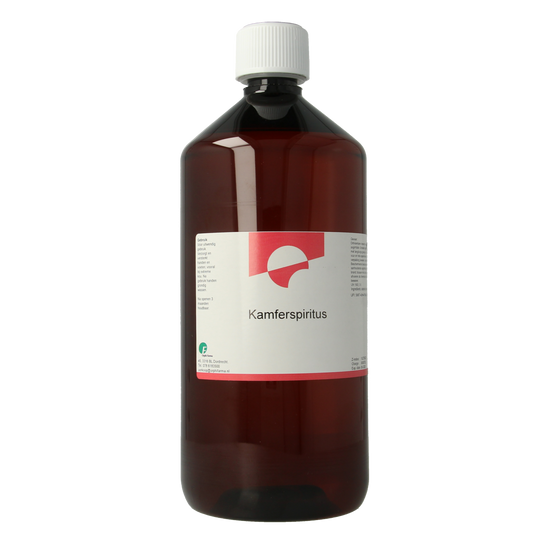 Orphi Kamferspiritus 1 liter bottle of cleaning spirit, clear liquid in a transparent bottle for household cleaning use