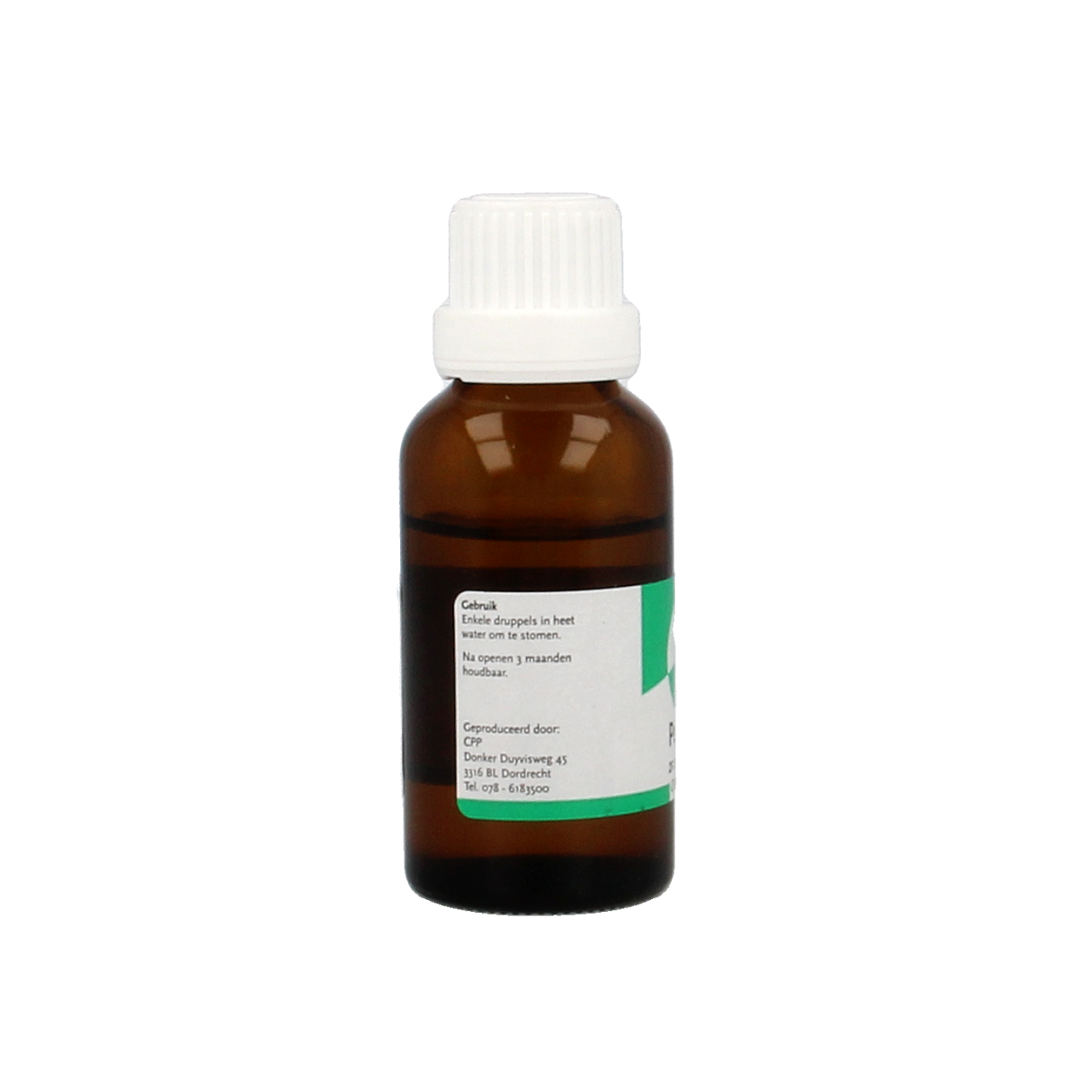 Chempropack Pepermunt olie 25ml bottle, natural aromatic etherische olie with fresh mint scent.