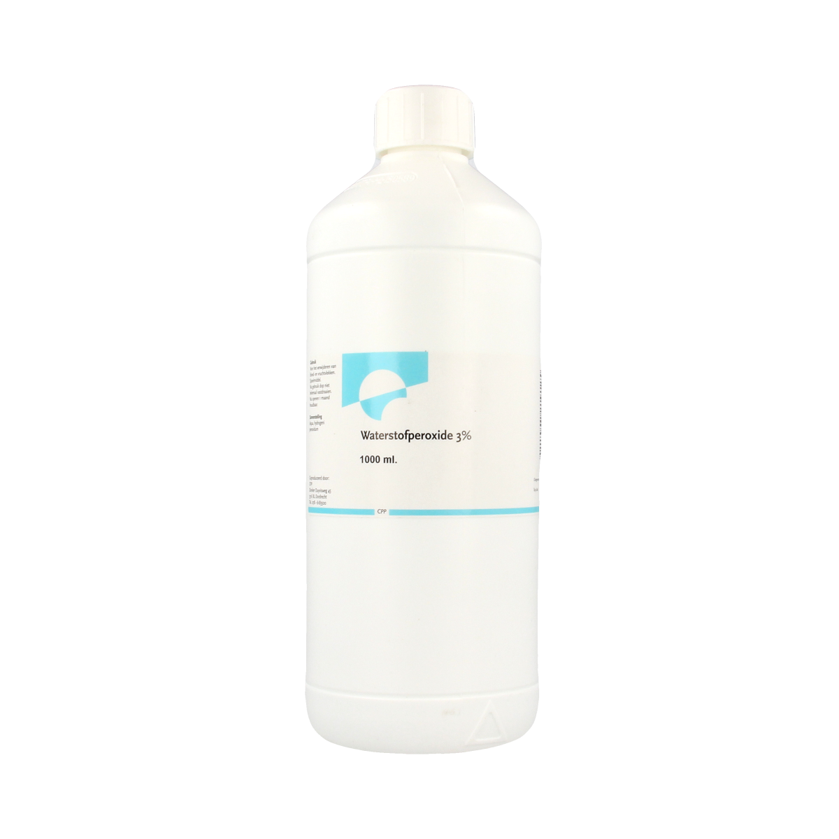 Orphi 3% hydrogen peroxide cleaning solution, 1-liter bottle, used for disinfecting and cleaning surfaces.