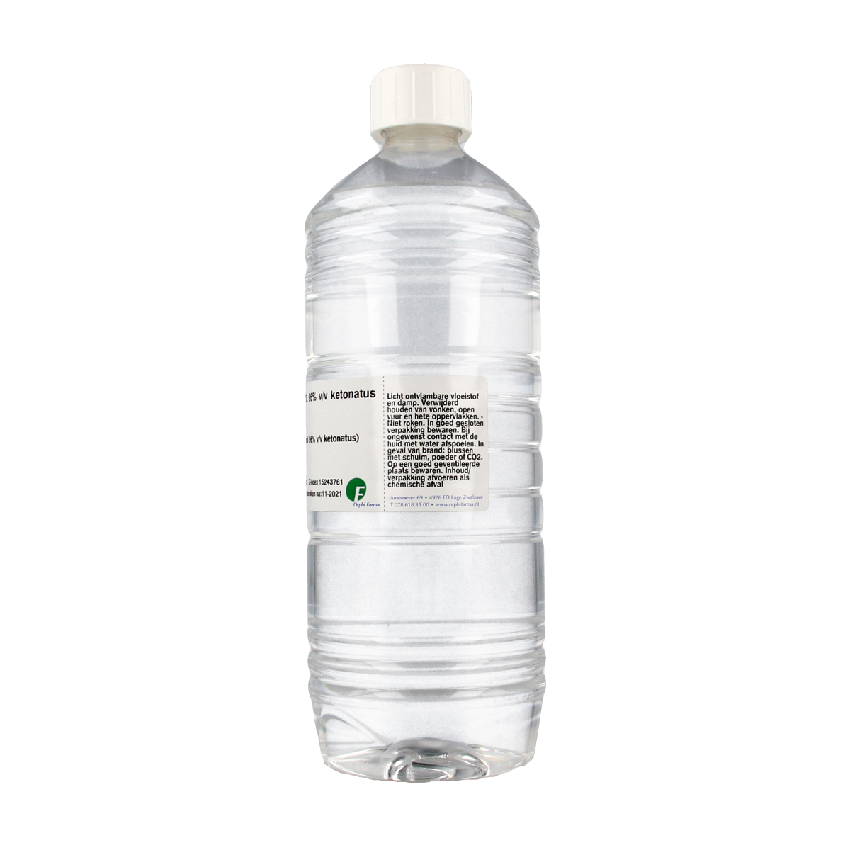 Chempropack 96% alcohol disinfectant in a 1-liter bottle, used for sanitizing and cleaning surfaces.