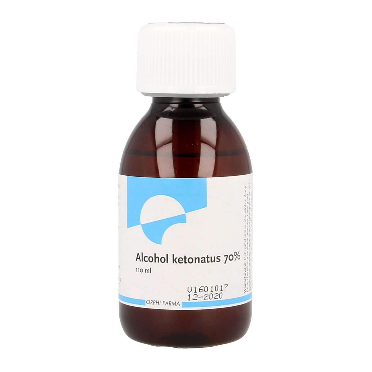 Chempropack Alcohol Ketonatus 70% in 110ml bottle, cleaning product for disinfecting surfaces and sanitizing areas.
