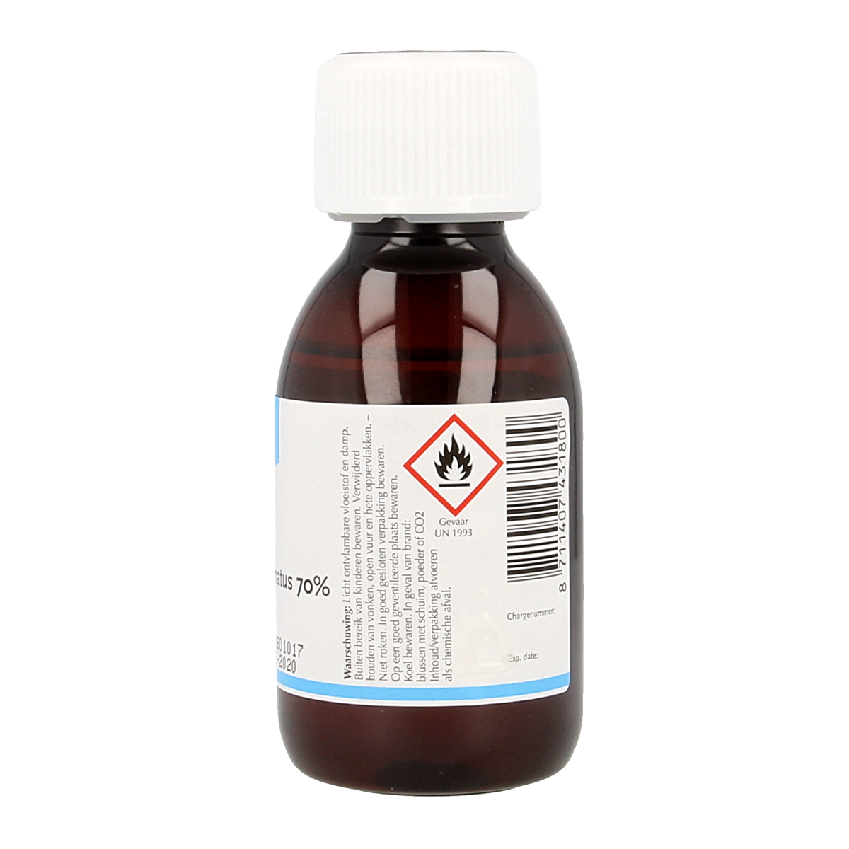 Chempropack alcohol ketonatus 70%, 110ml cleaning solution in a clear bottle with a white cap.